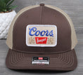 Load image into Gallery viewer, Retro Coors patch on a Richardson 112 trucker hat