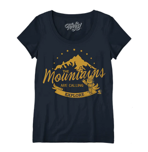 Womens Vintage Woodsy Owl The Mountains Are Calling