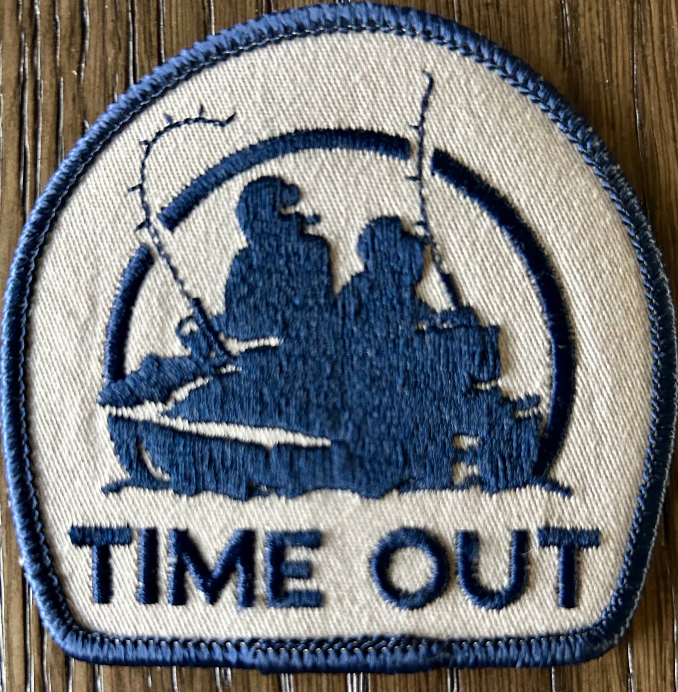 Vintage Time Out Fishing Patch