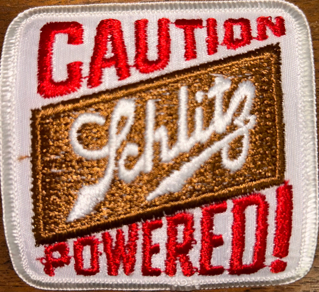 Vintage Caution Schlitz Powered Beer Patch