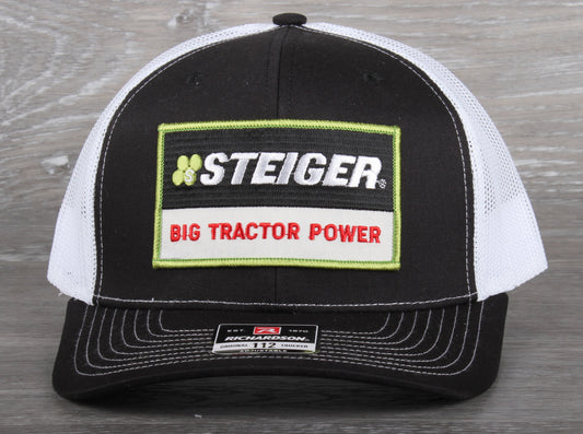 Steiger Big Tractor Power patch on a Richardson 112 trucker hat