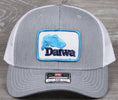 Load image into Gallery viewer, Vintage Daiwa Fishing patch on a Richardson 112 trucker hat
