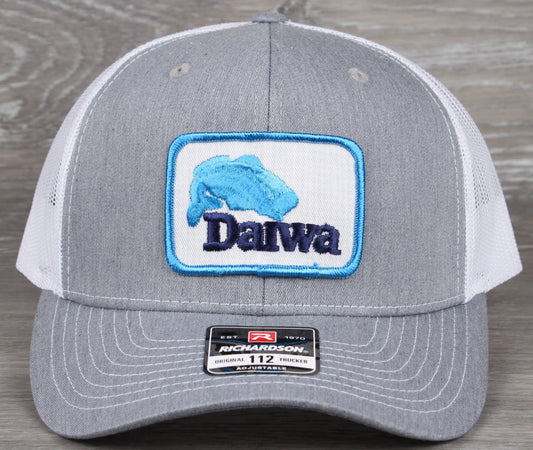 Vintage Daiwa Fishing patch on a Richardson 112 trucker hat