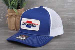 Vintage Chevrolet patch on a Richardson 112 trucker hat