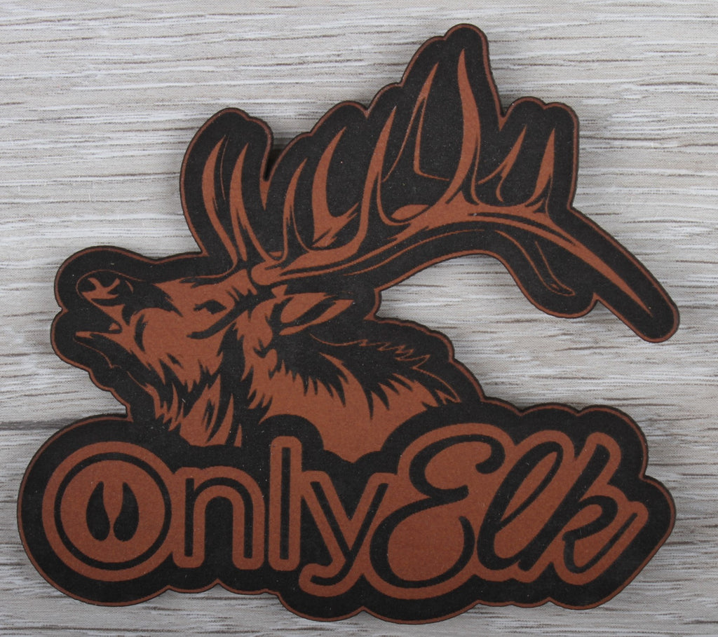 Only Elk Leatherette Patch - Rawhide