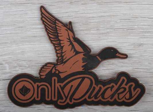 Only Ducks Leatherette Patch - Rawhide