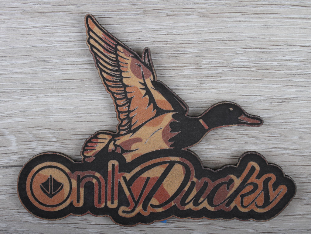 Only Ducks Leatherette Patch - Camo