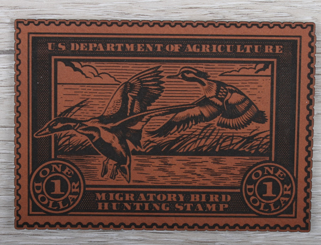 Federal Duck Stamp Leatherette Patch - Rawhide