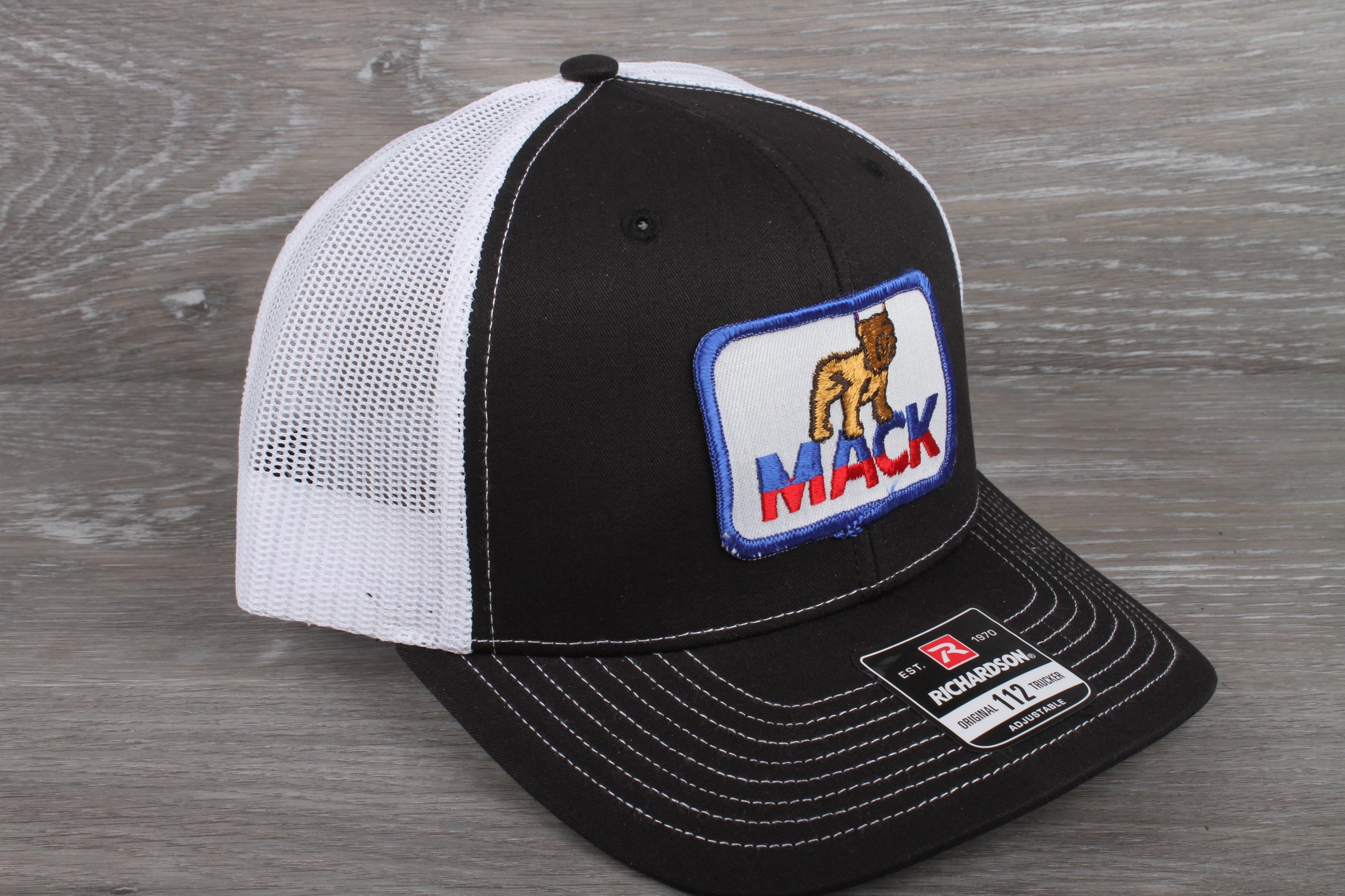 Vintage Mack patch on a Richardson 112 trucker hat