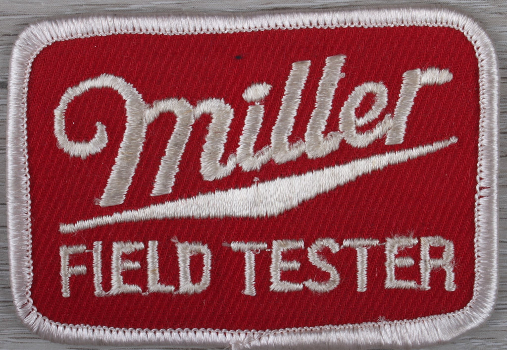 Vintage Miller Beer Field Tester Patch