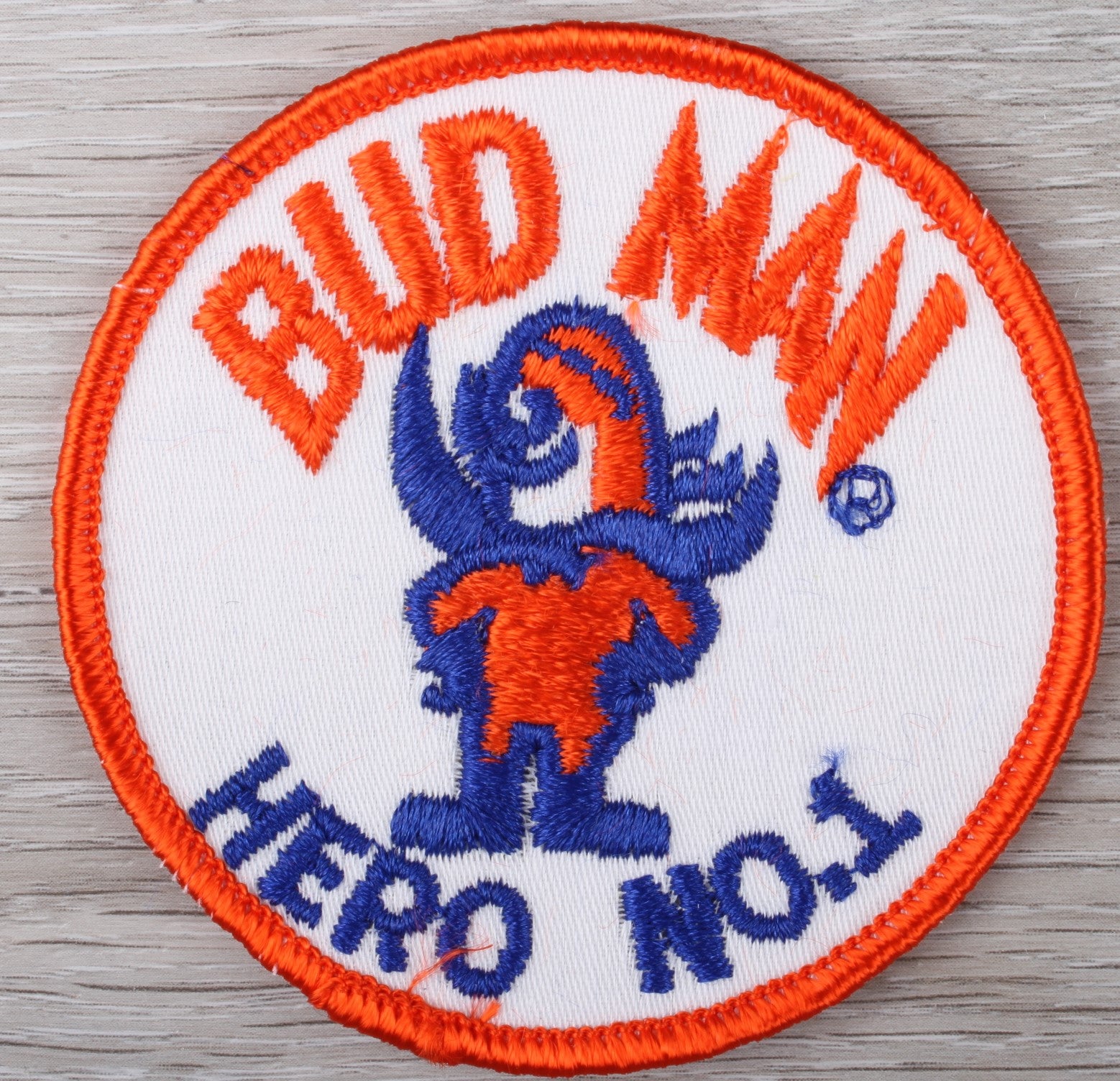 Vintage Bud Man Hero No. 1 Patch
