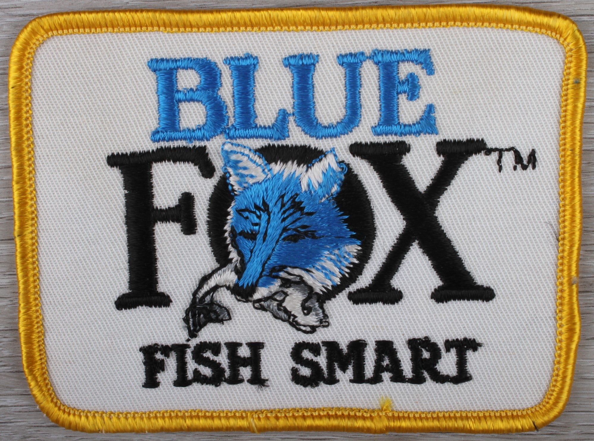 Vintage Blue Fox Fishing Lures Patch