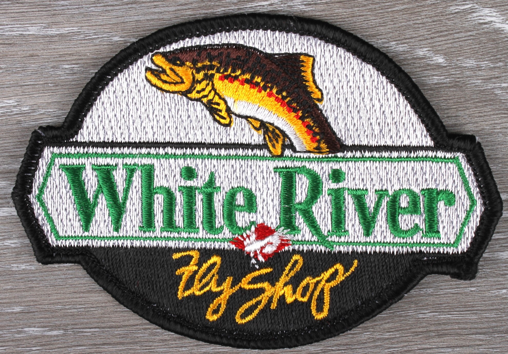 Vintage White River Fly Shop Patch
