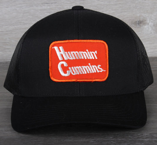Vintage Hummin' Cummins patch on a Pacific 104C trucker hat