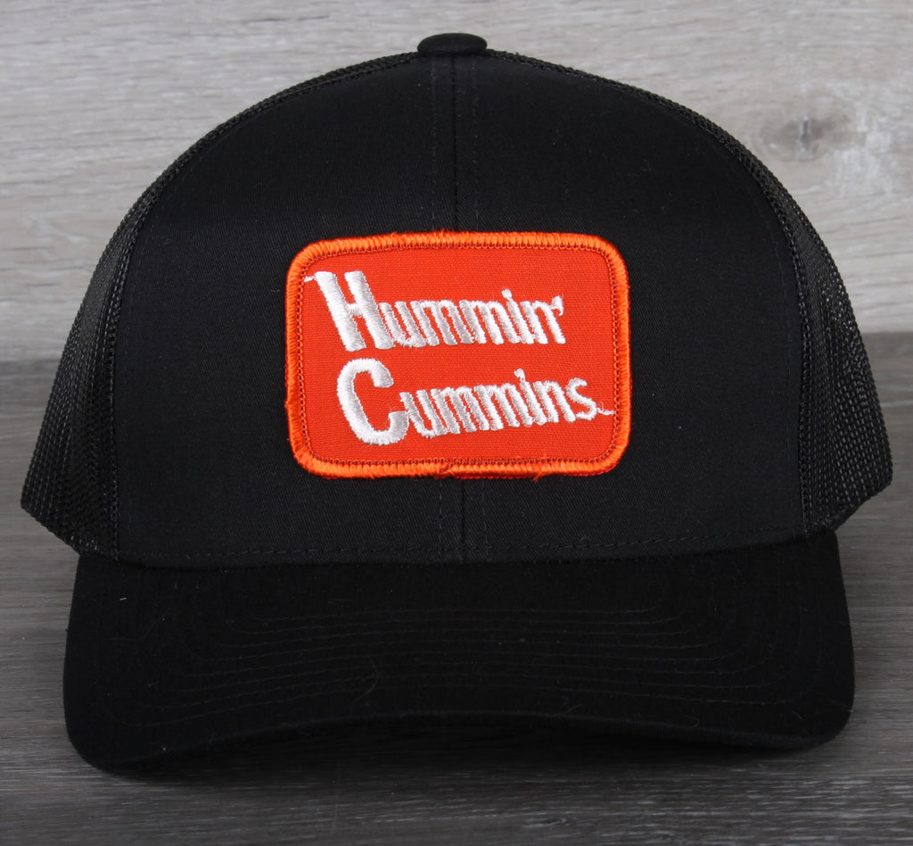 Vintage Hummin' Cummins patch on a Pacific 104C trucker hat