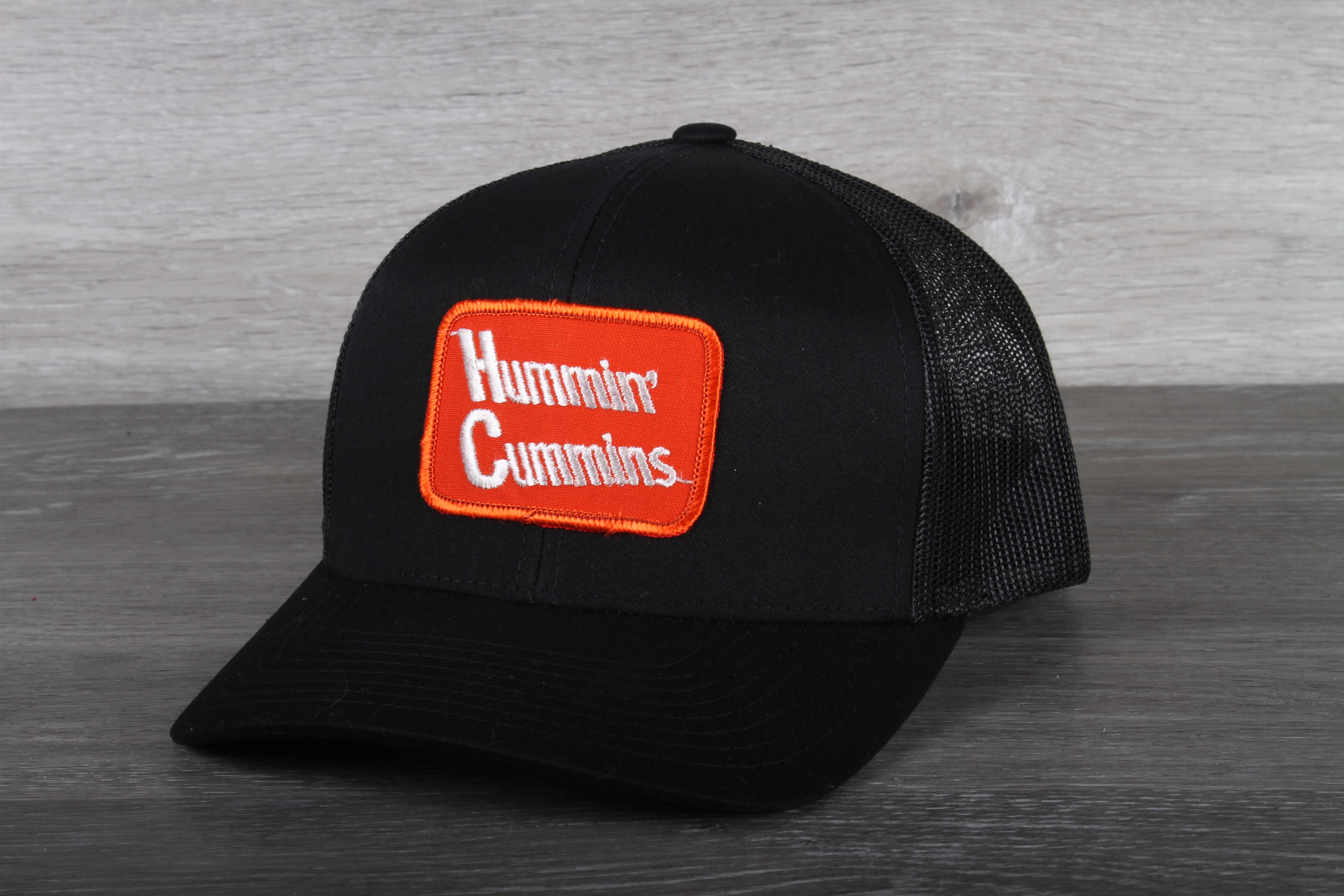 Vintage Hummin' Cummins patch on a Pacific 104C trucker hat