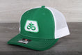 Load image into Gallery viewer, Vintage Pioneer Seed Logo patch on a Richardson 112 trucker hat
