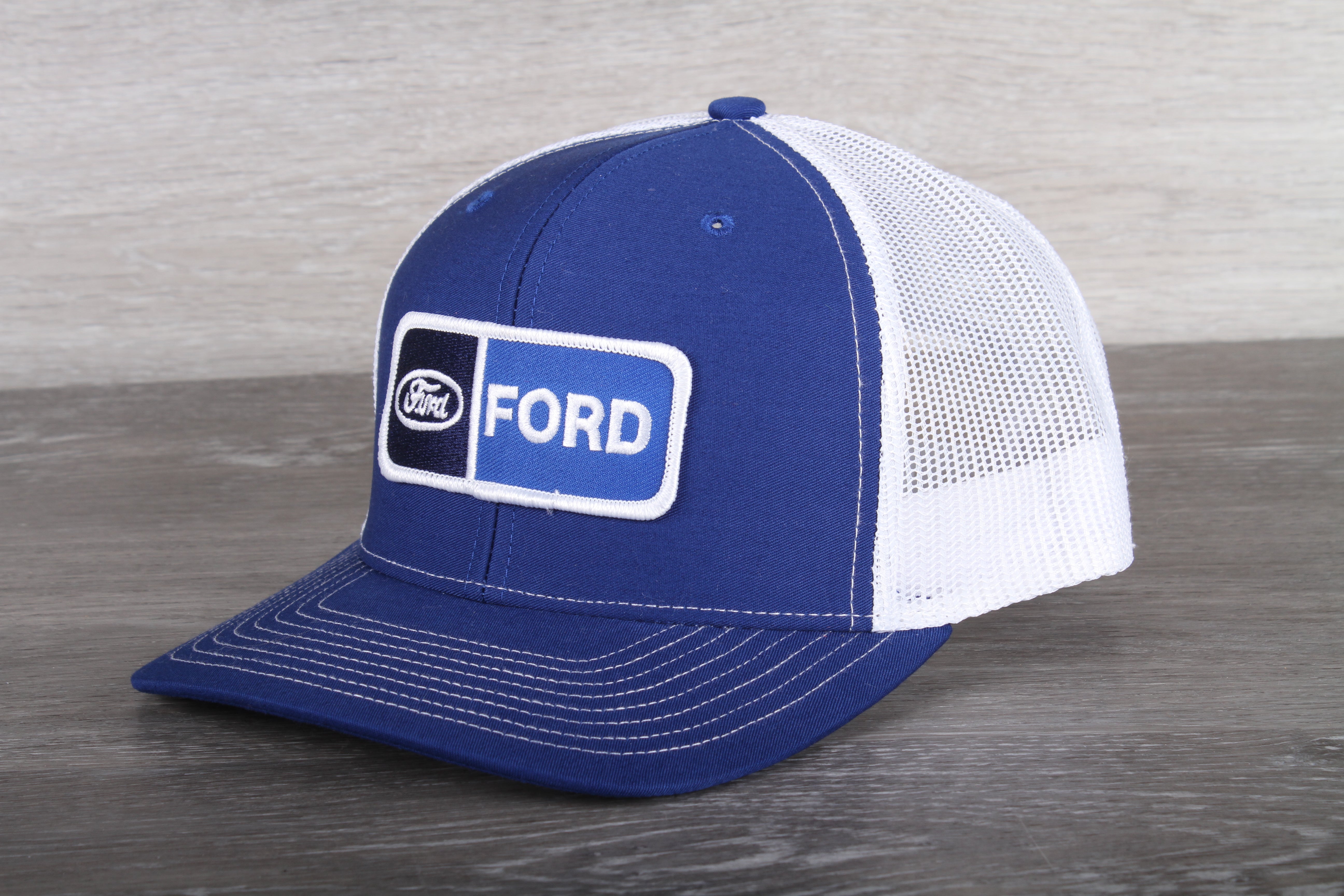 Vintage Ford patch on a Richardson 112 trucker hat