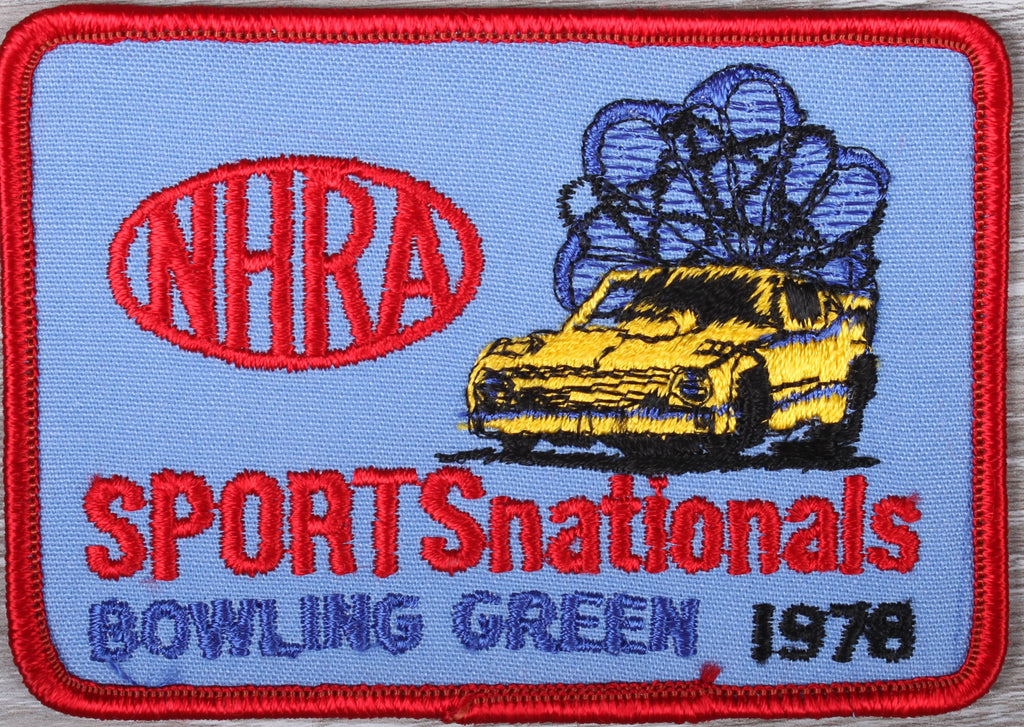 Vintage NHRA Sports Nationals Patch  Bowling Green 1976