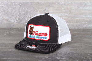 Vintage Hamm's Bear Power patch on a Richardson 112 trucker hat