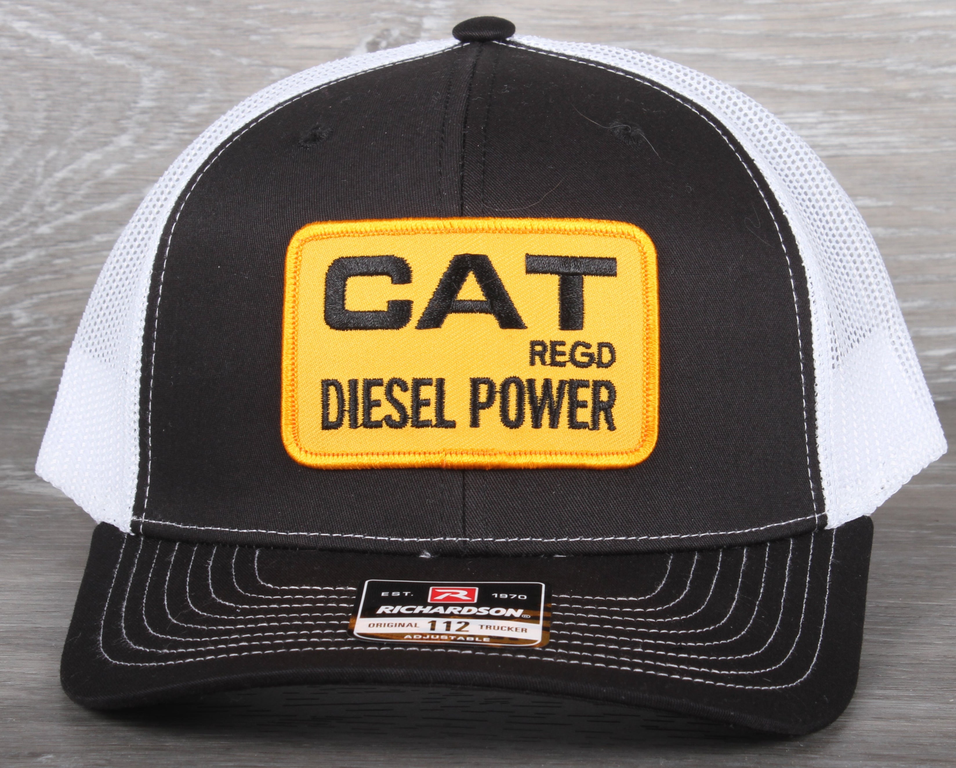 VTG CAT Denim Trucker Hat Diesel Power 80s Patch Snapback Cap Louisville  MFG USA