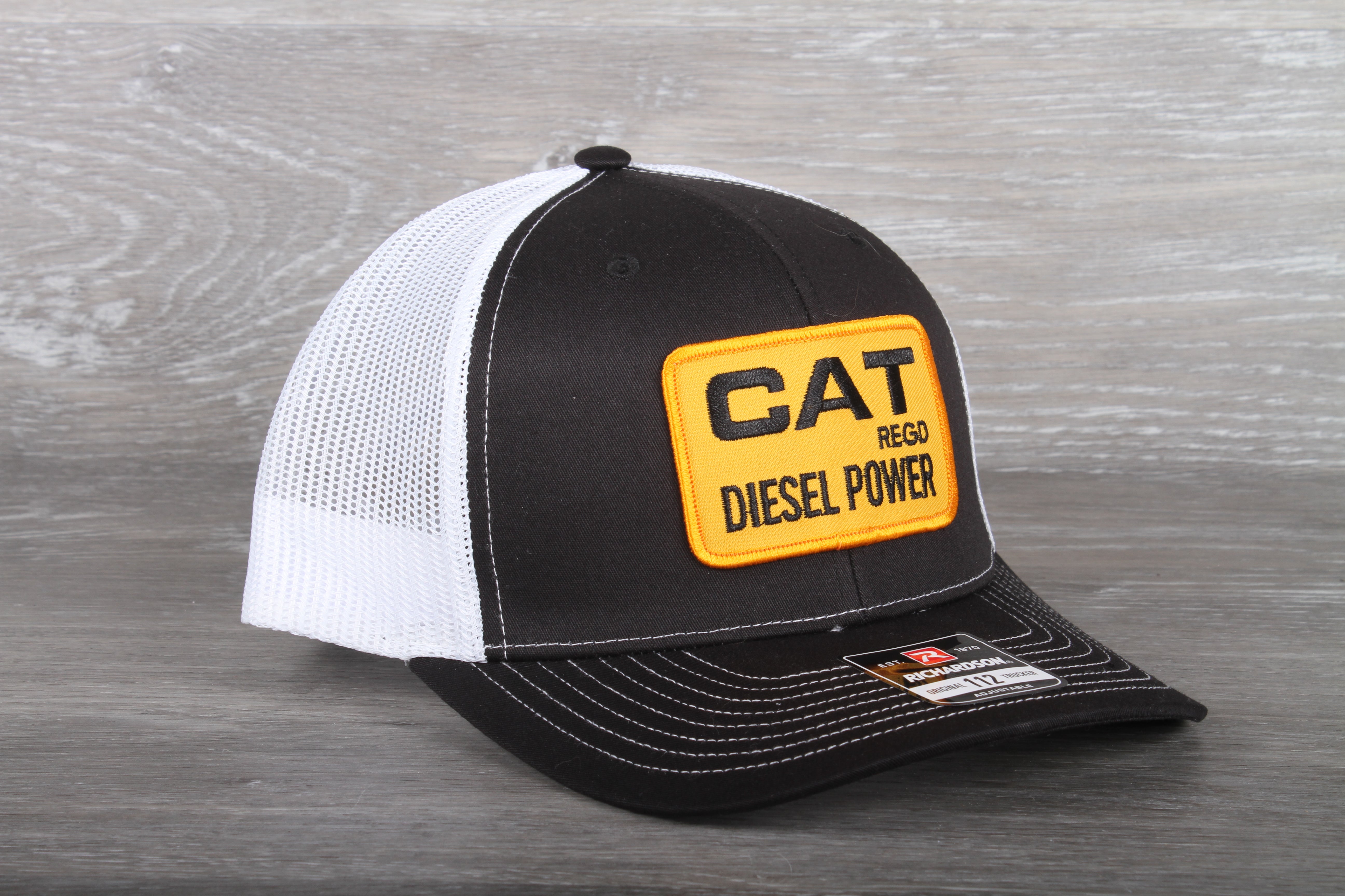 VTG CAT Denim Trucker Hat Diesel Power 80s Patch Snapback Cap Louisville  MFG USA