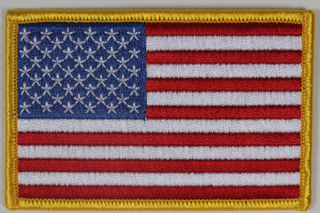 Vintage American Flag Patch (yellow border)