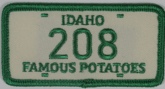 208 Idaho License Plate Patch