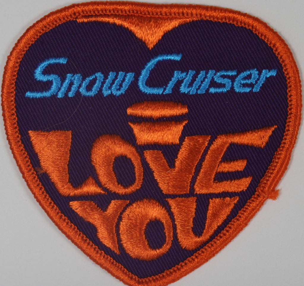 Vintage Snow Cruiser I Love You Patch