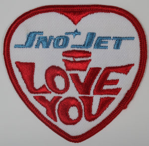 Vintage Sno-Jet I Love You Patch