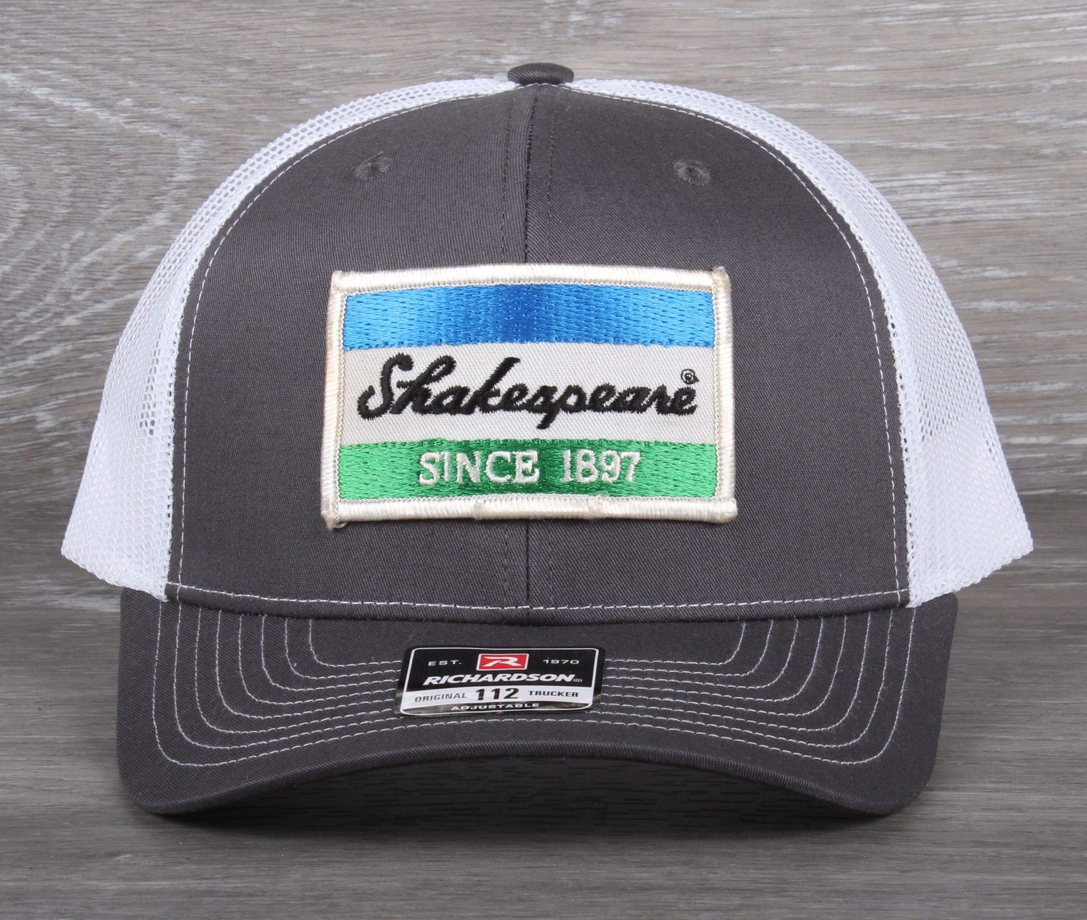 Vintage Shakespeare Fishing patch on a Richardson 112 trucker hat