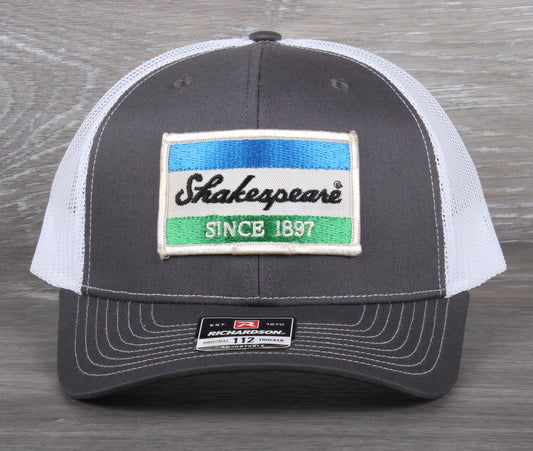 Vintage Shakespeare Fishing patch on a Richardson 112 trucker hat