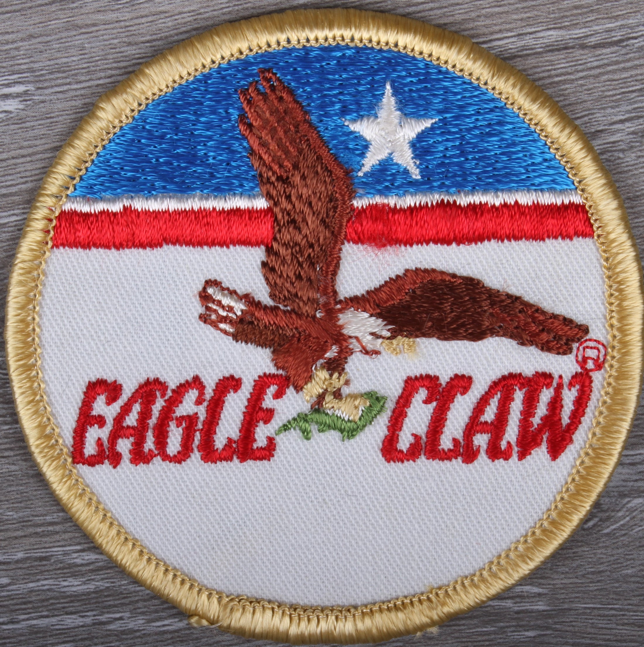 Vintage Eagle Claw Fishing Patch