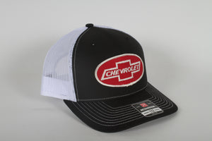 Vintage Chevrolet patch on a Richardson 112 trucker hat