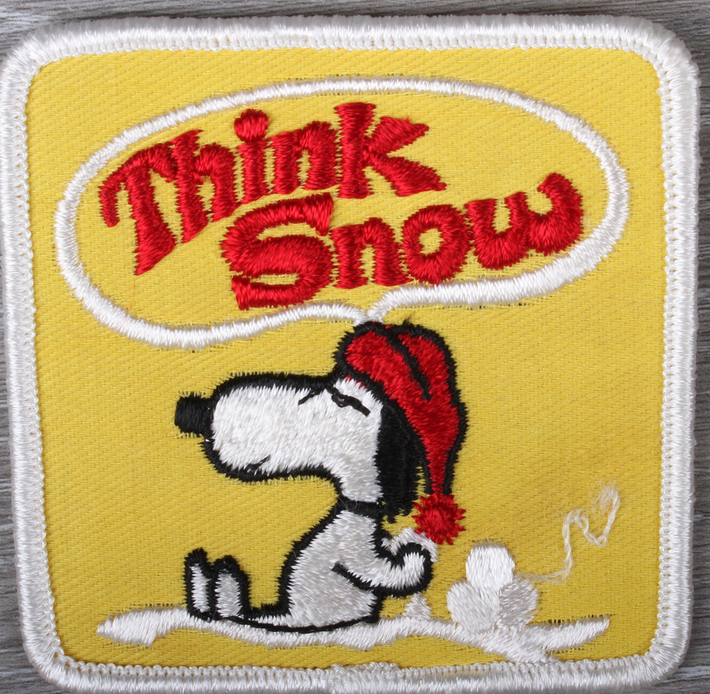 Vintage Snoopy Ski-doo Think Snow Patch
