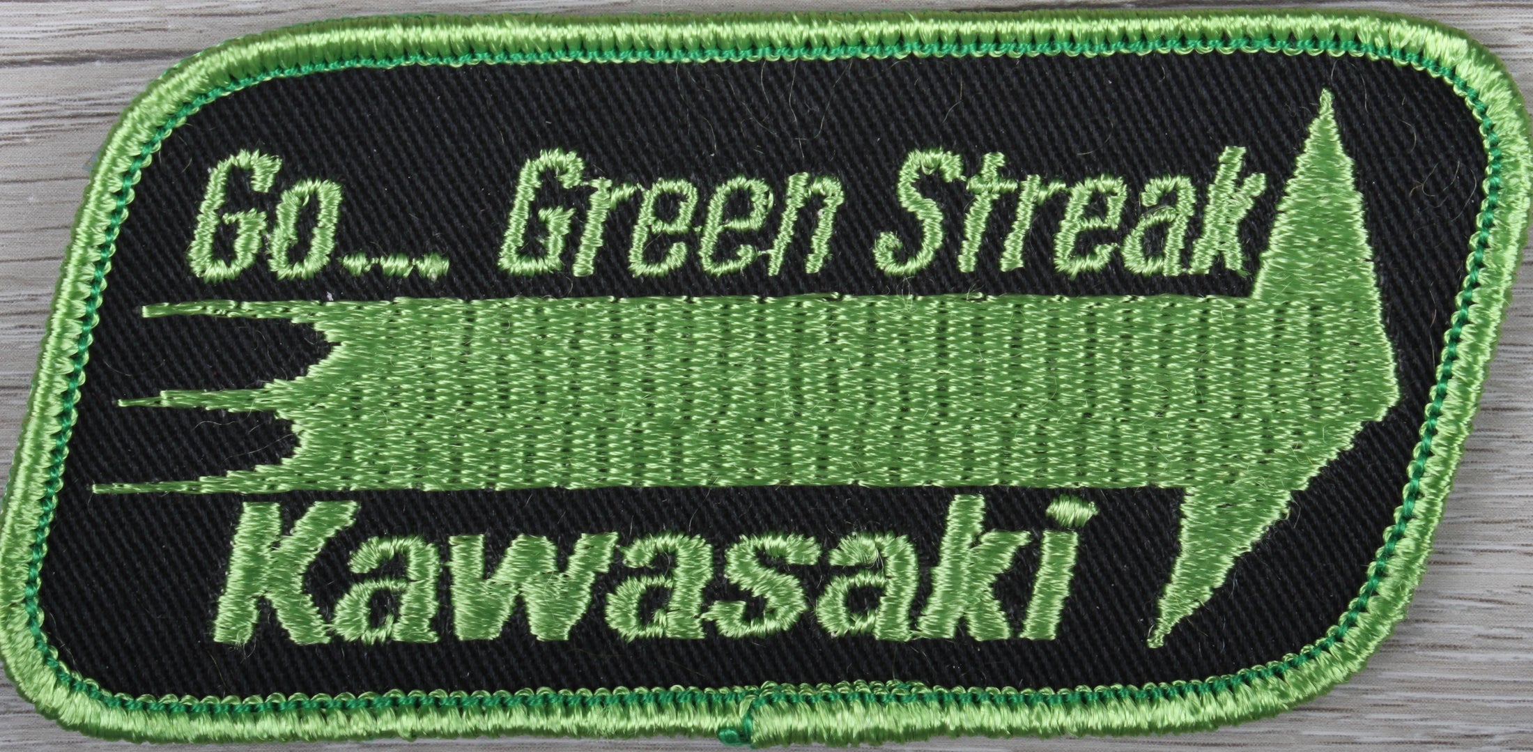 Vintage Kawasaki Go Green Streak Patch