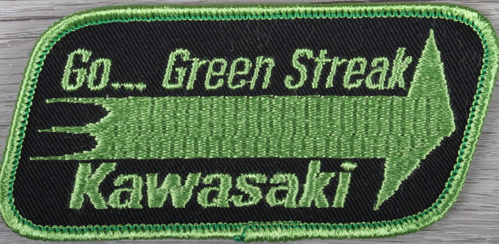 Vintage Kawasaki Go Green Streak Patch