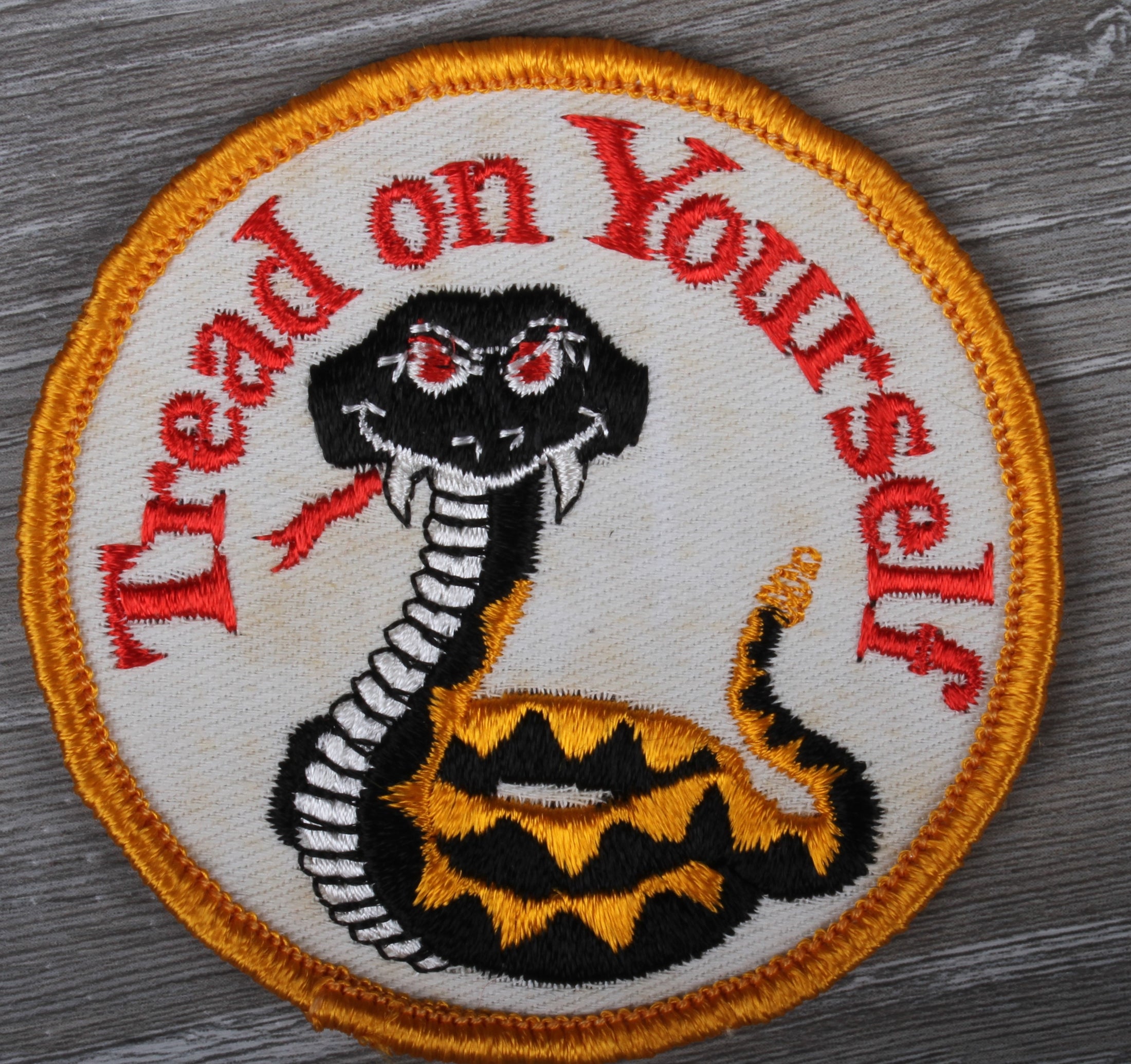 Vintage Tread on Yourself Patch - Yellow