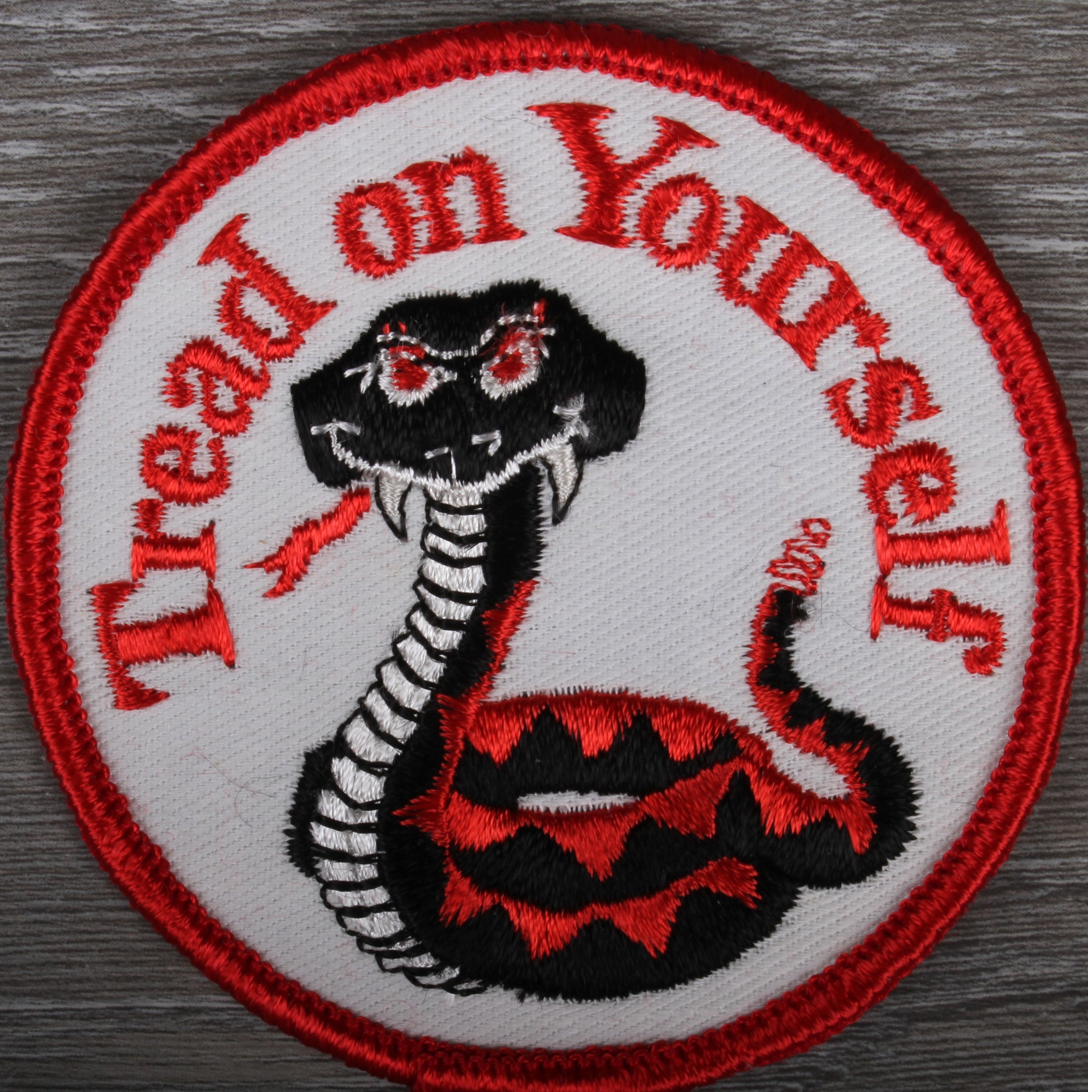 Vintage Tread on Yourself Patch - Red