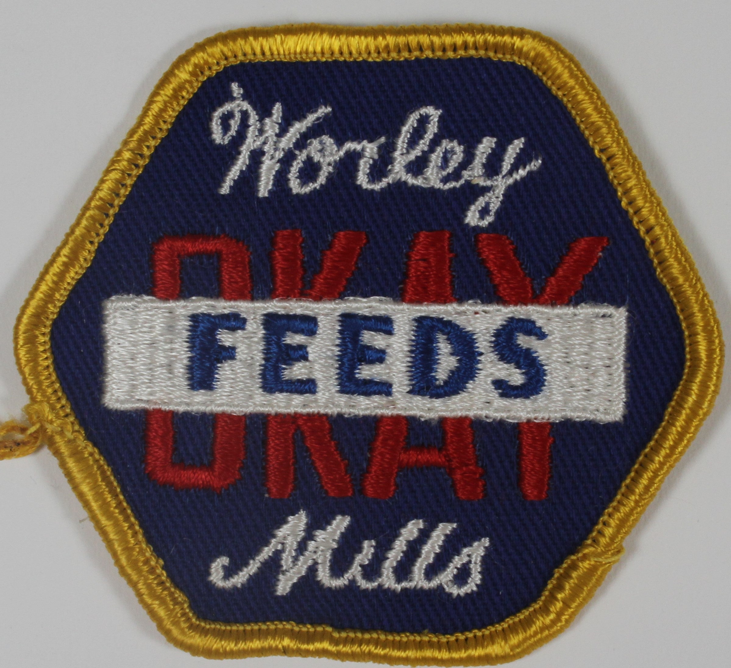 Vintage Worley Mills Okay Feeds Patch