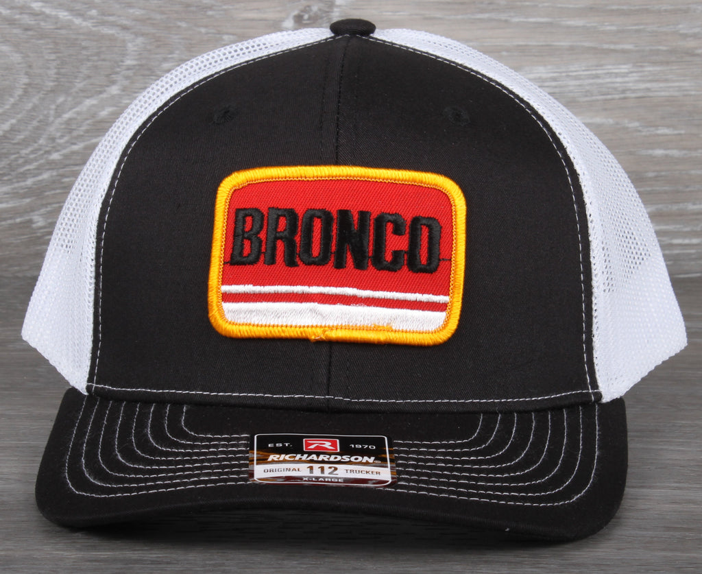 Vintage Ford Bronco patch on a Richardson 112 trucker hat