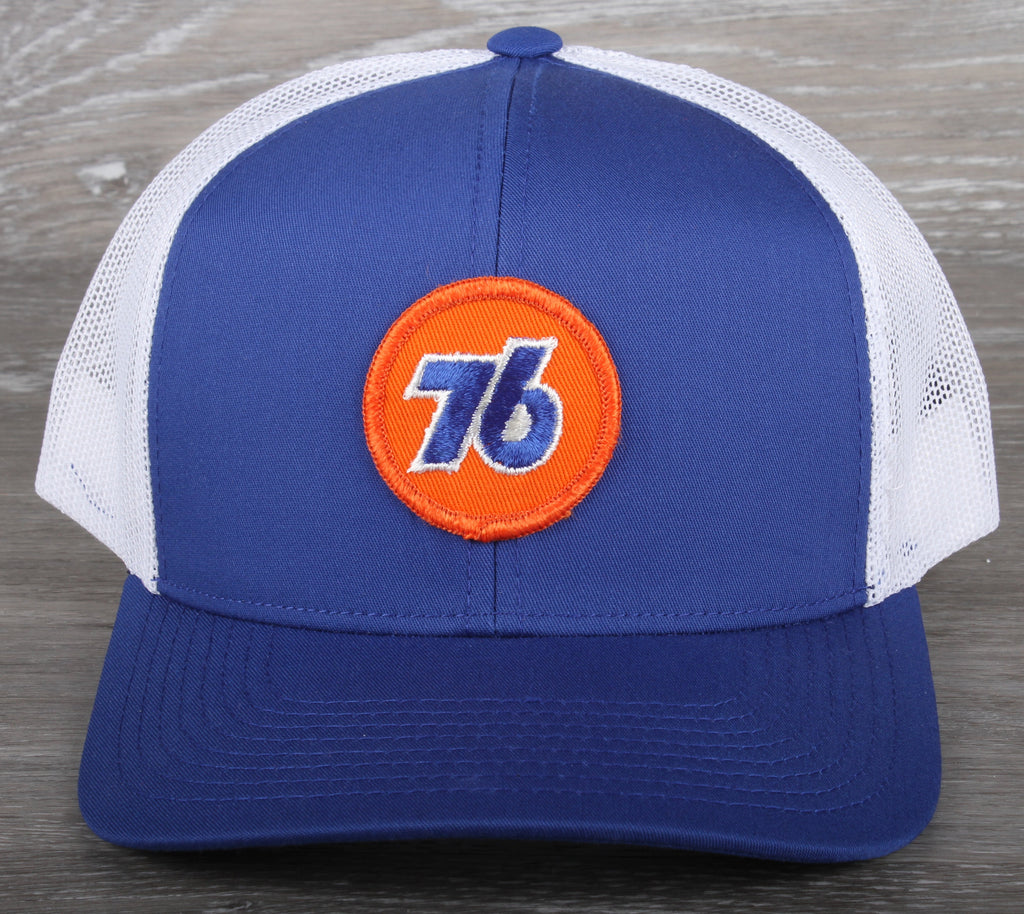 Vintage Union 76 patch on a Pacific 104C trucker hat