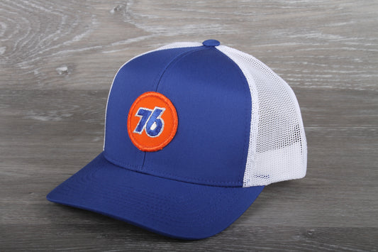 Vintage Union 76 patch on a Pacific 104C trucker hat
