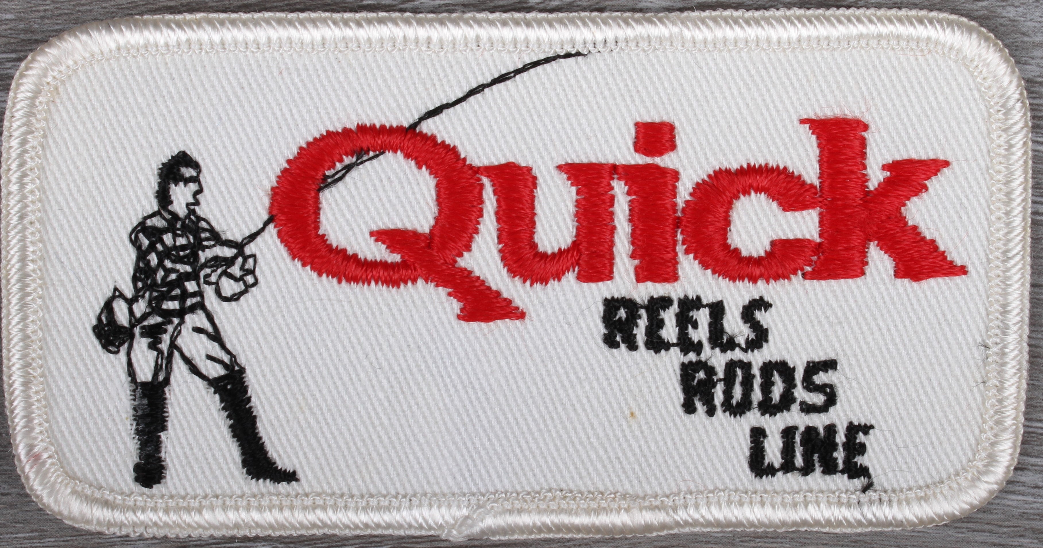 Vintage Quick Reels Rods Lines Patch