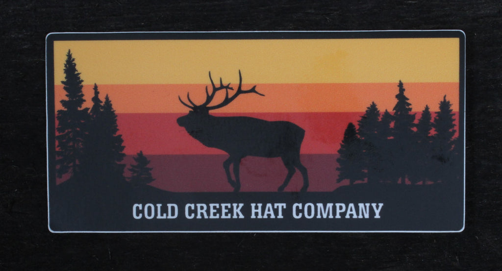 Cold Creek Sunset Elk Sticker