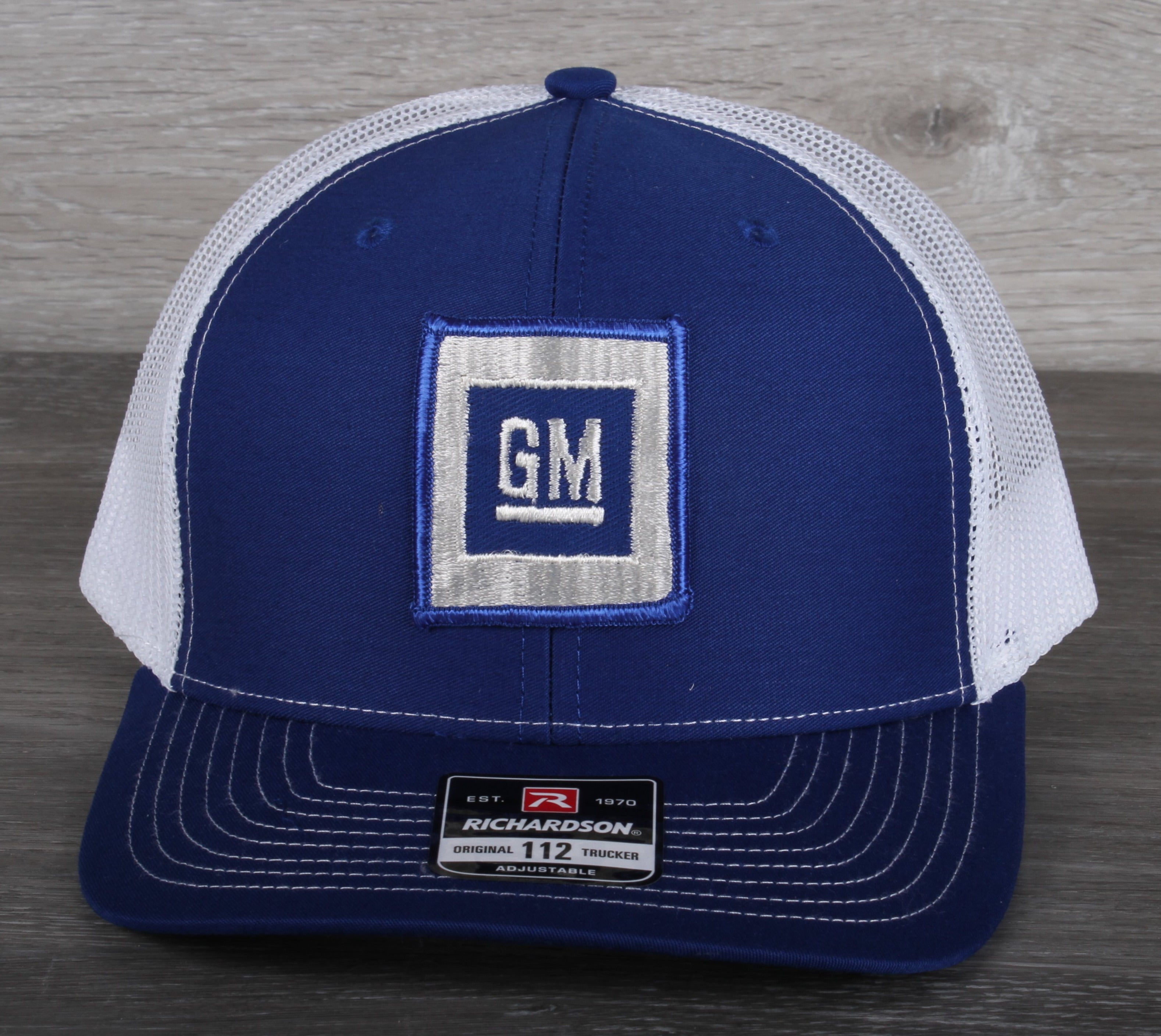 Vintage GM patch on a Richardson 112 trucker hat