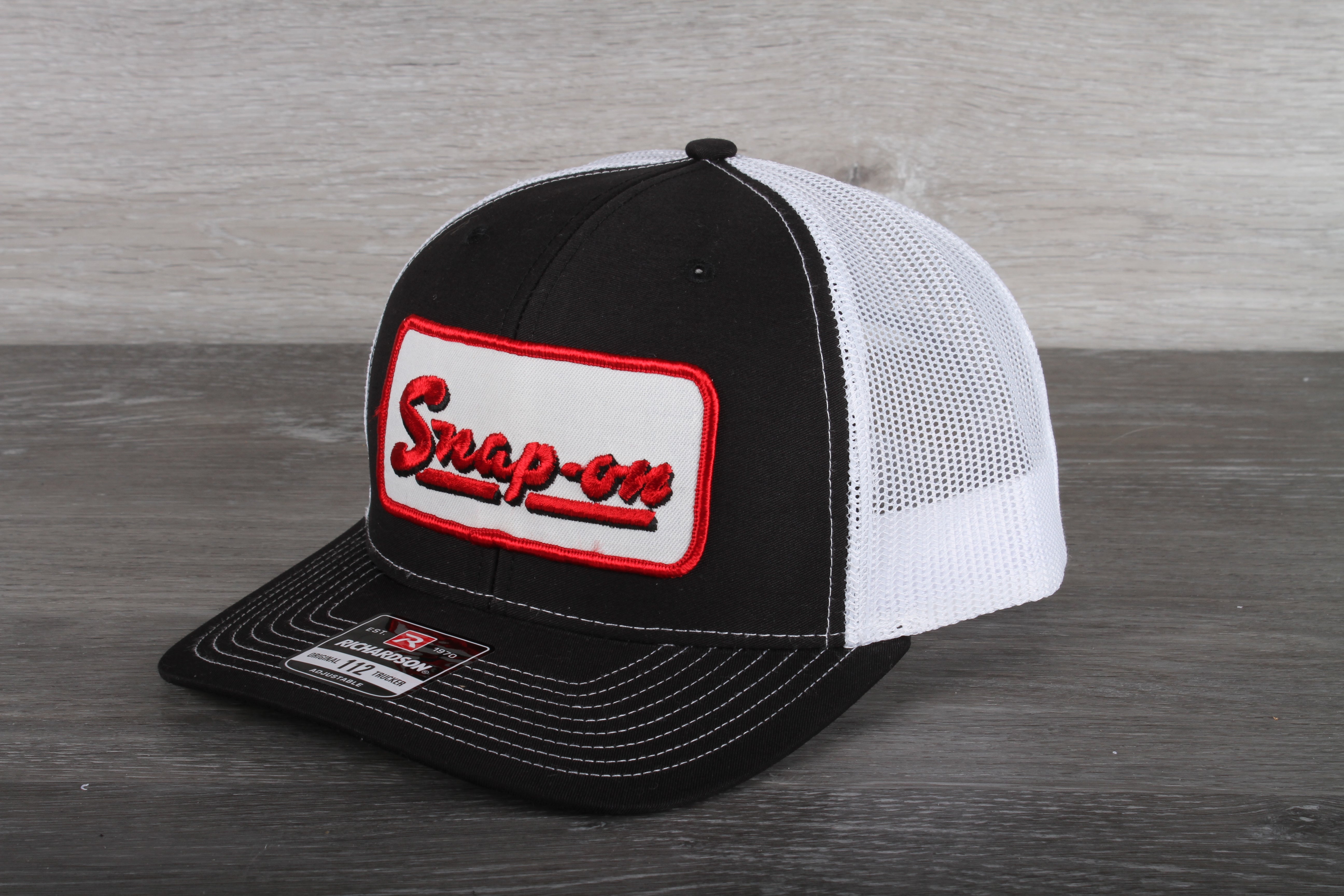 Vintage Snap-On Tools patch on a Richardson 112 trucker hat