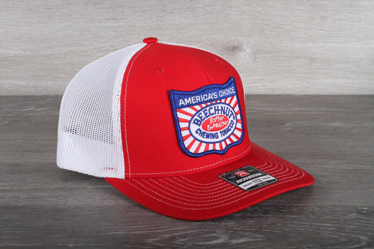 Vintage Beech-Nut Chewing Tobacco patch on a Richardson 112 trucker hat