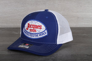 Vintage Jacques Seeds patch on a Richardson 112 trucker hat