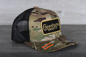 Vintage Copenhagen Snuff patch on a Yupoong 6606 MC Trucker